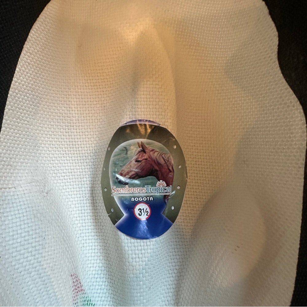 White Tropical Print Women's Hat - Panama - Picture 5 of 8